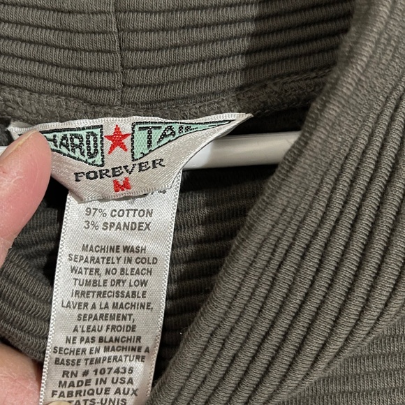 Hard Tail Forever Women’s Green Ribbed Covered Neck Long Sleeve Sweater Sz-M - Picture 3 of 5